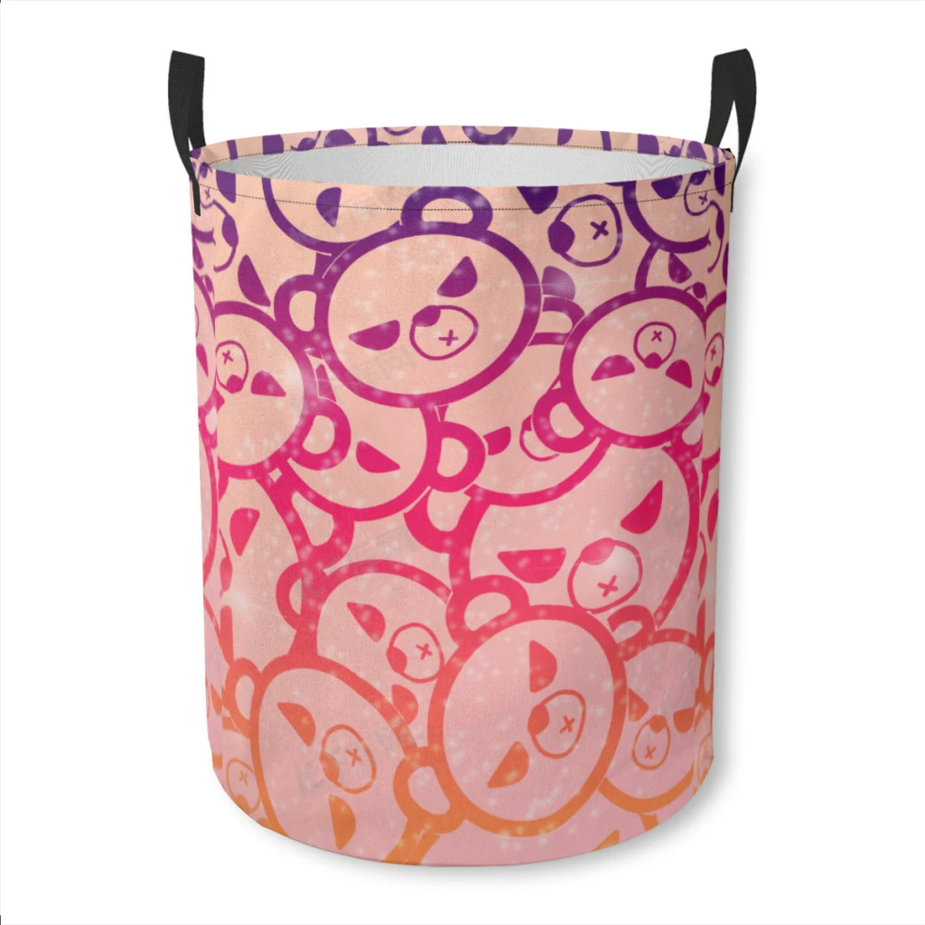 

Laundry Basket Pink Bear Fabric Laundry Moving Folding Dirty Laundry Basket Cartoon