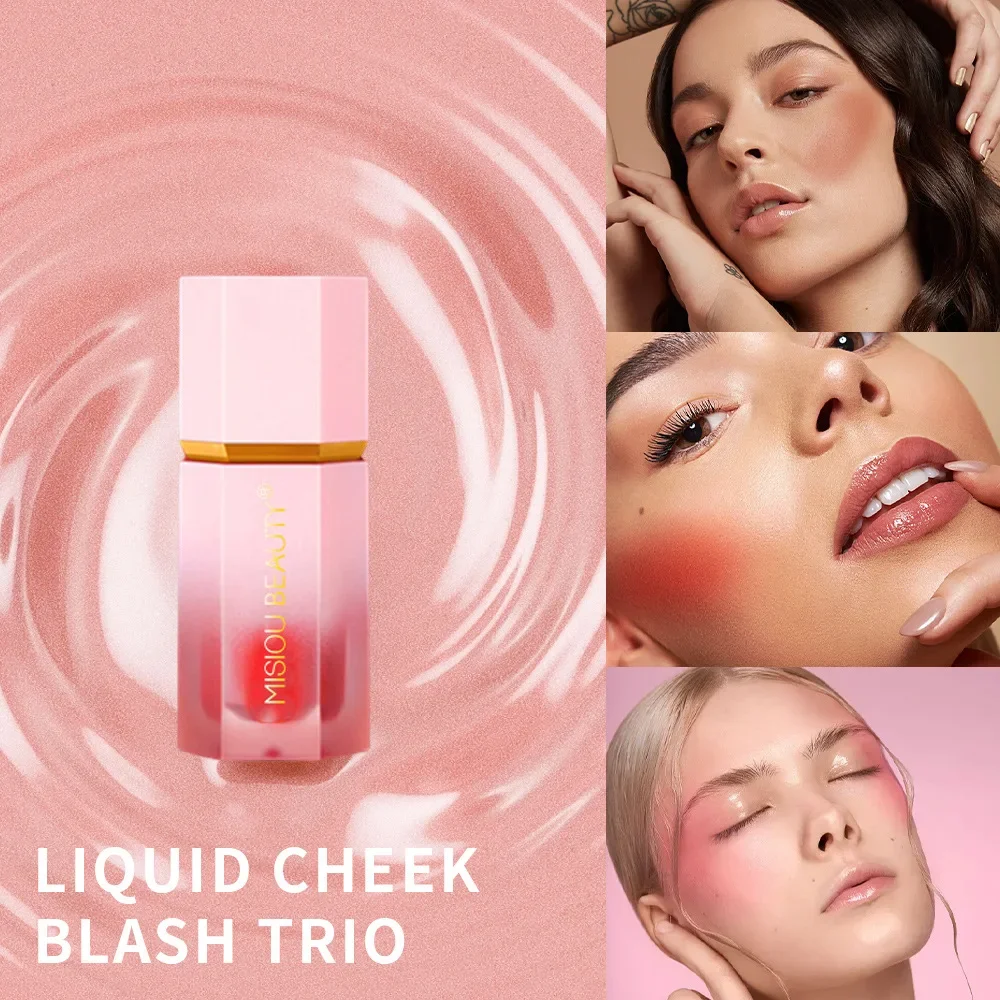 3in1 Vloeibare Blush Waterdichte Blush Stick Contouren Bronzer Langdurige Highlight Stick Make-Up Pak Alle Huidtypes Lip Cosmetisch