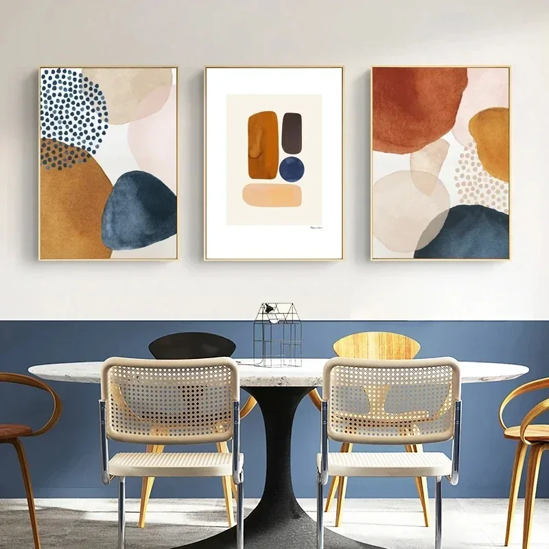 Geometric Line Morandi Watercolor Canvas Paiting Prints And Posters Abstract Wall Art Pictures For Living Room Home Decor