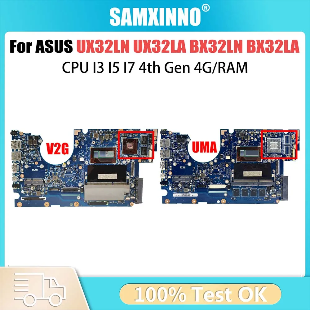 

UX32L Notebook Mainboard For ASUS UX32LN UX32LA BX32LN BX32LA UX32LA-LN Laptop Motherboard CPU I3 I5 I7 4th Gen 4G/RAM GT840M