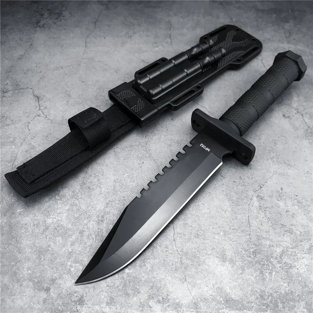 Multifunction Survival Knife 58HRC Outdoor Hunting Knife Tactical Military Combat Army Straight Knives ABS Plastic Handle Tools