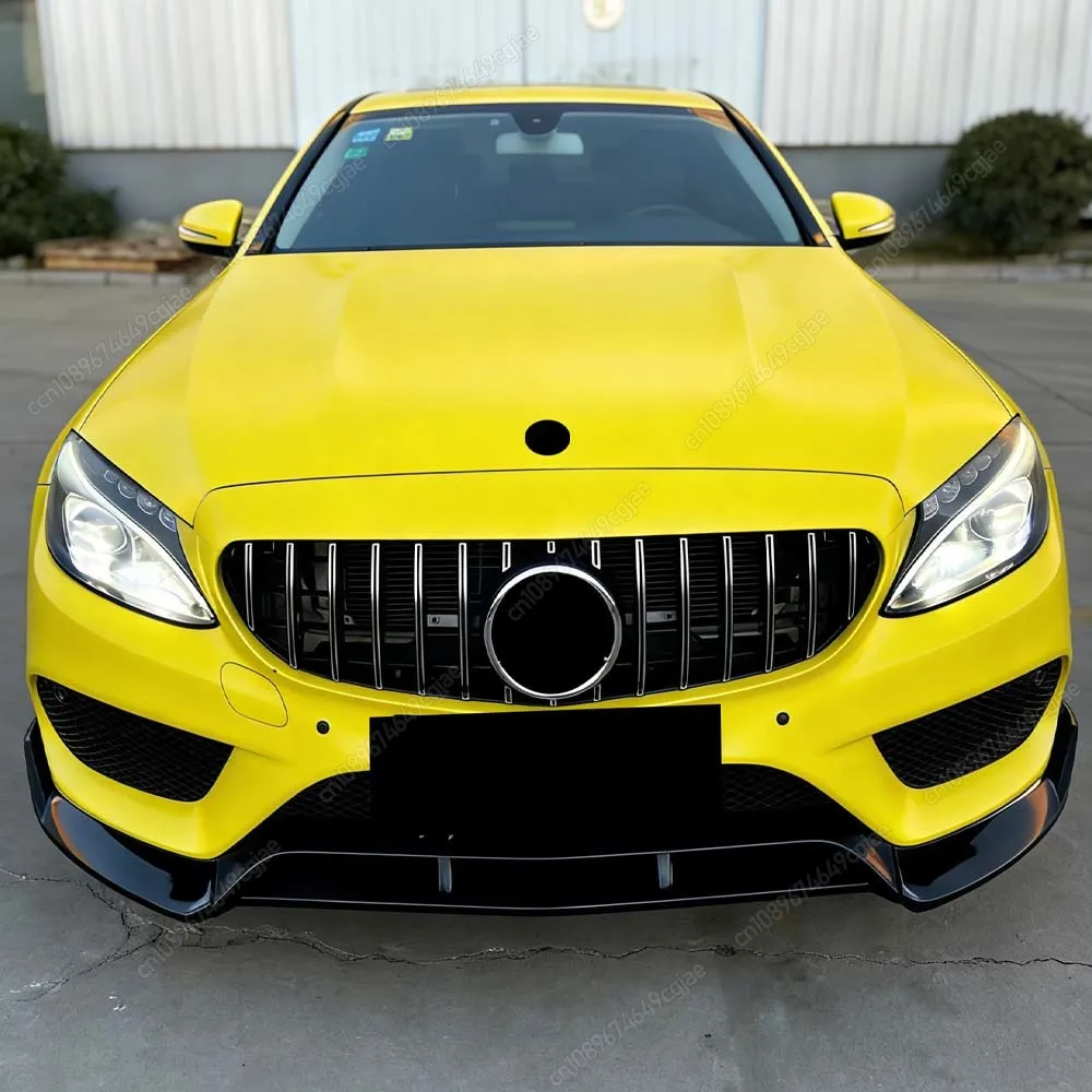 

For Mercedes C Class W205 C205 S205 C160 C180 C200 C260 C300 AMG 2015-2018 Front Bumper Splitter Lip Spoiler Diffuser Kit Tuning