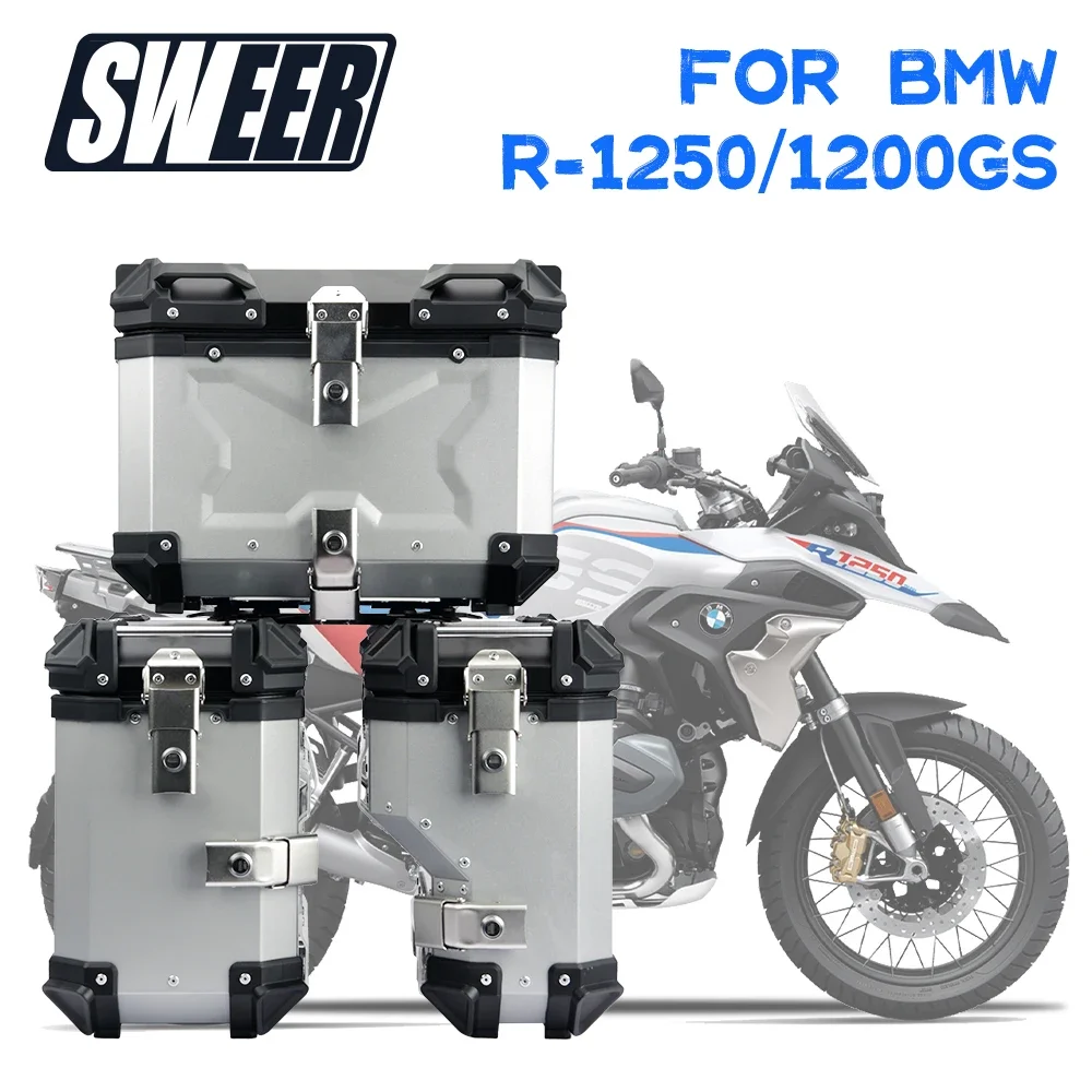 For Bm 1250 Gs 1200 2018-2021 GS 1250 2021-2023 Aluminum Alloy Custom Box Side Rack Motorcycle Tail Boxes Side Pannier Box view 3