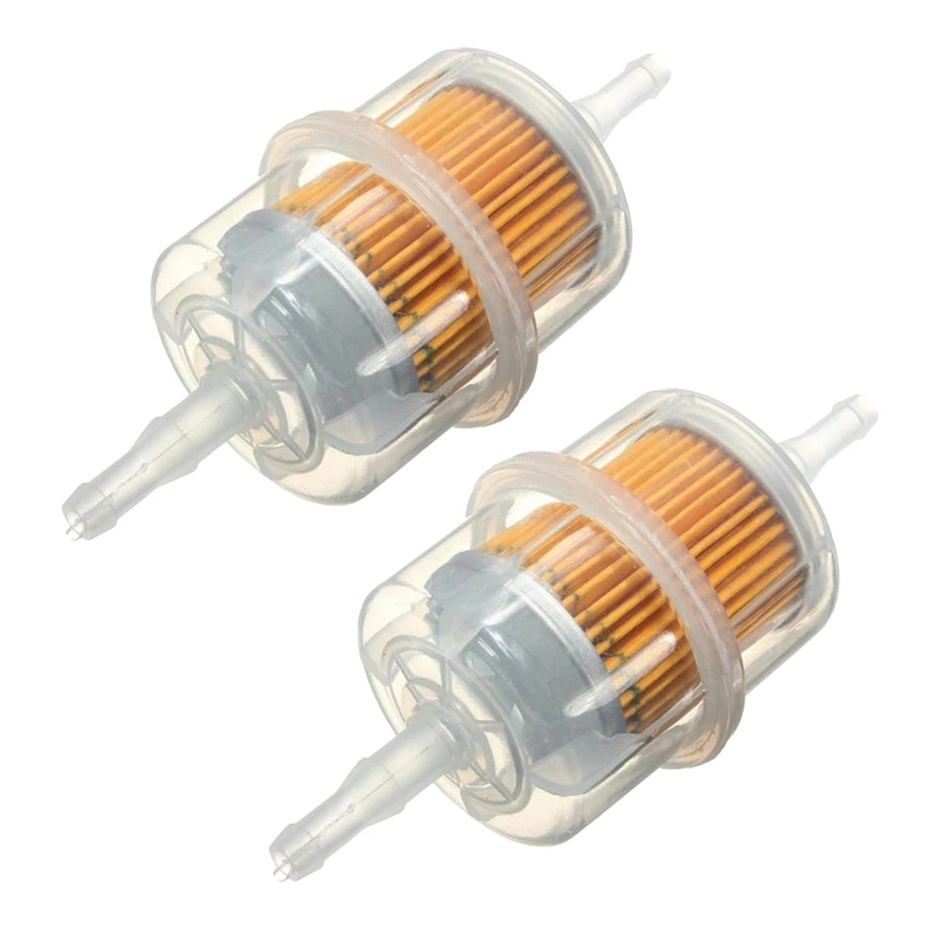 2 Pieces Universal Motorcycle Inline Fuel Filter Petrol 6mm 8mm 1/4\