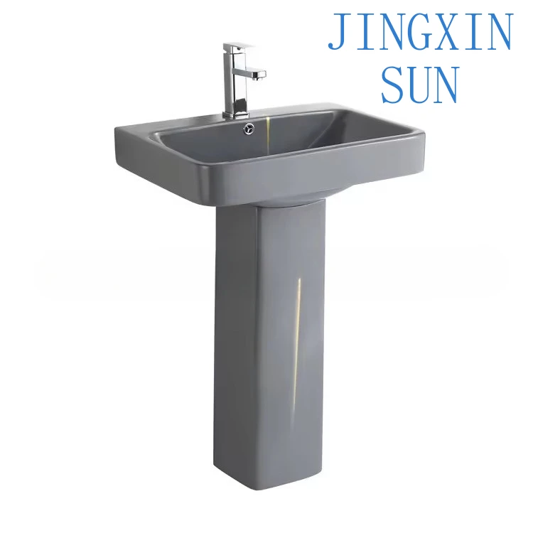 Split column basin Ceramic wash basin Balcony square