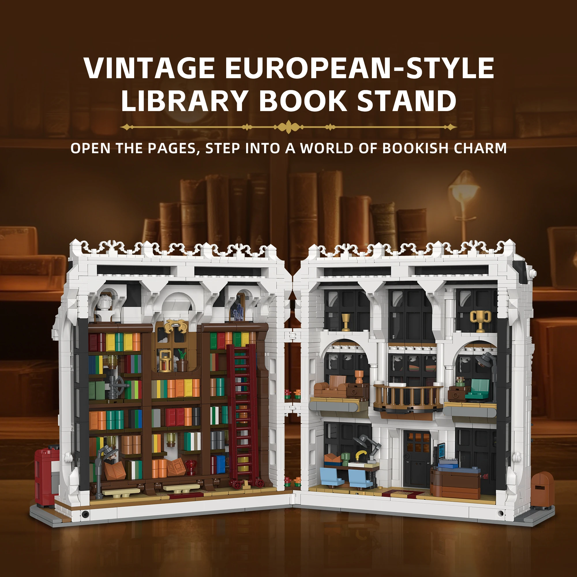 2486 PCS City Street Library Modular Architecture Building Blocks Set Assembly Educational Toy Adults Decoration Collection Gift
