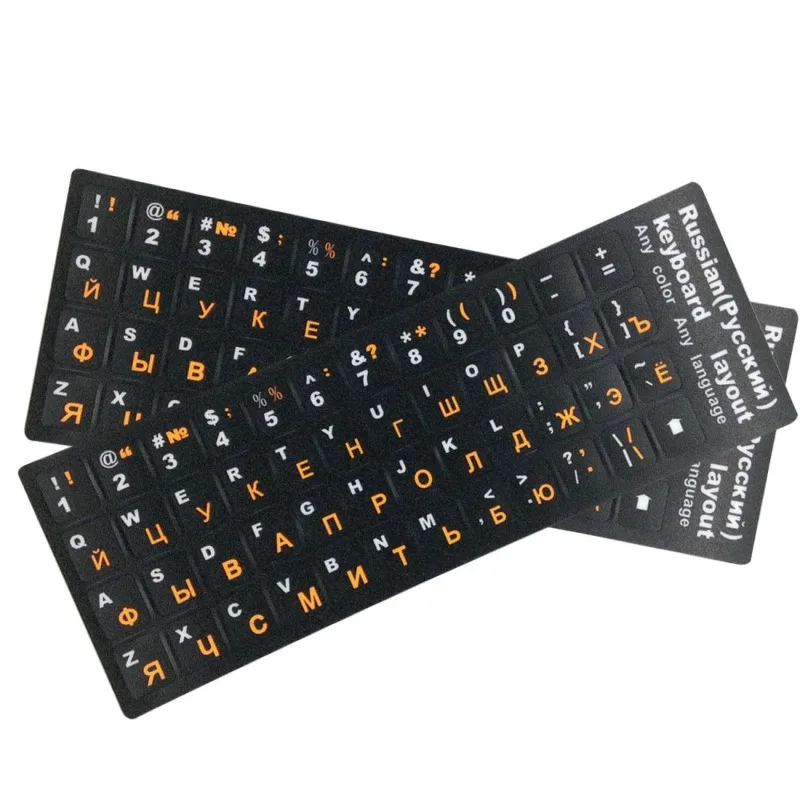 Waterproof Russian Letters Keyboard Stickers Frosted PVC for Notebook Computer Desktop Keyboard Keypad Laptop