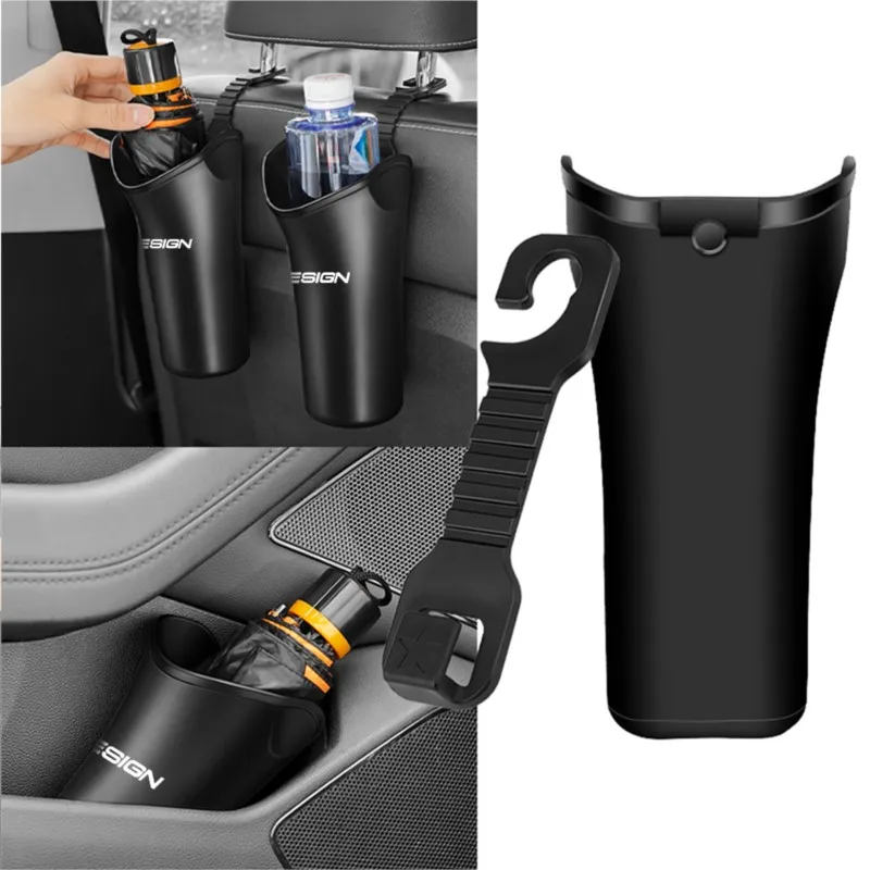 1pc Car Umbrella Storage Rack Car Seat Back Cup Holder Storage Rack For Volvo Rdesign T6 AWD C30 C70 S40 S60 S70 S80 S90 V50 V70