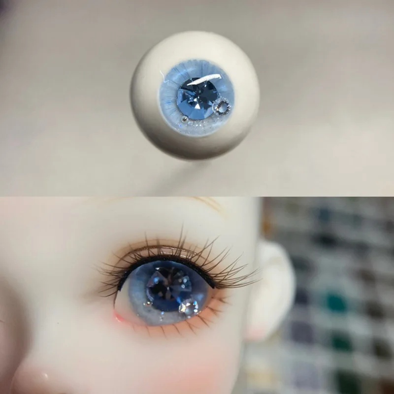 Eyes for toys BJD doll eyeball suitable for 1/3 1/4 1/6 size 14mm 16mm 18mm cute drilling resin eyeball doll accessories