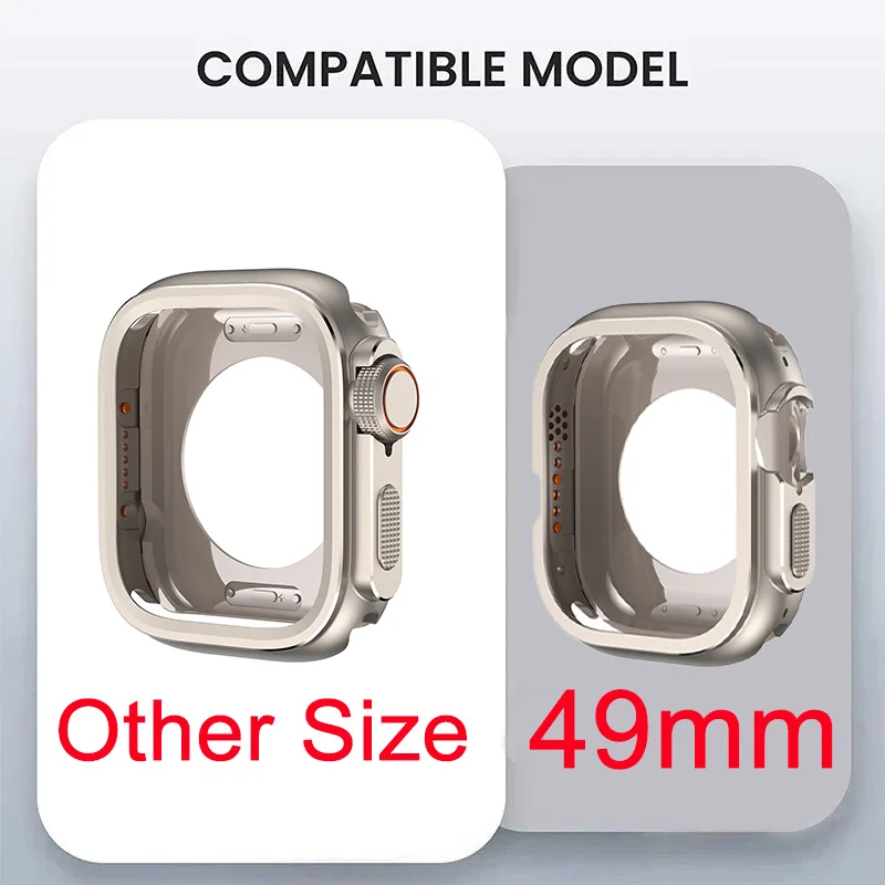 Metal Frame Bumper Case For Apple Watch 46mm 45 44mm Protector Cover For iWatch Series 11 10 9 8 7 6 5 SE Change To Ultra 3 49mm