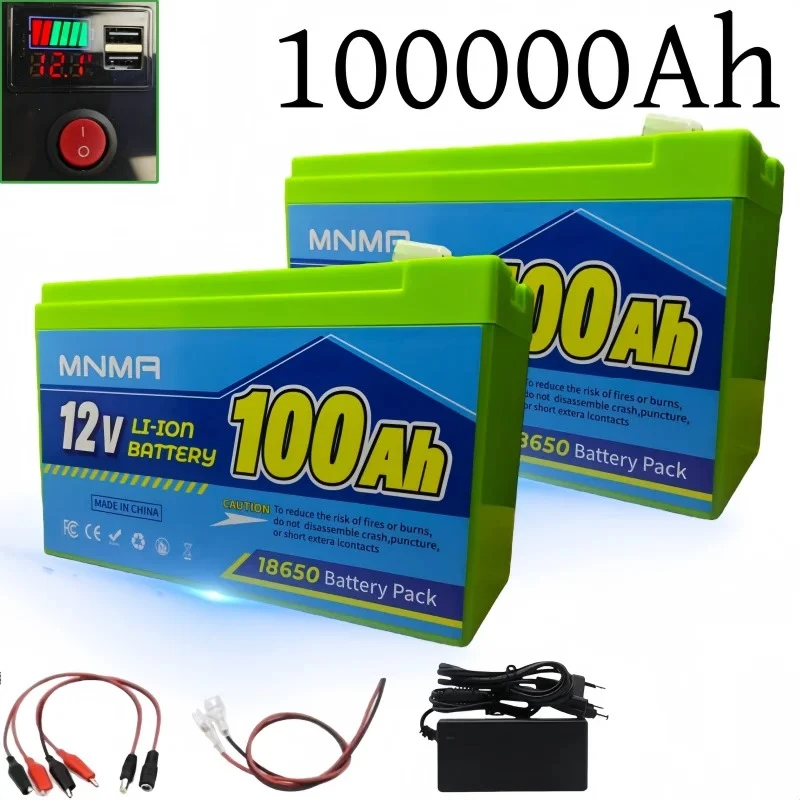 

12V 60Ah Lithium Built-in BMSRechargeable LiFeP04 Battery Deep Cycle for Solar Power,Power WheelUPS️Scooters,Fish Finder,