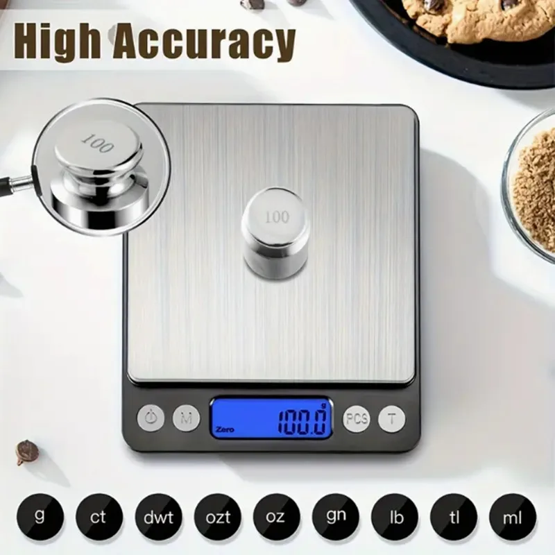 1pc 3kg Digital Food Kitchen Scale Upgraded High Accuracy Mini Pocket Scale Measures In Grams Oz For Cooking Baking Jewelry