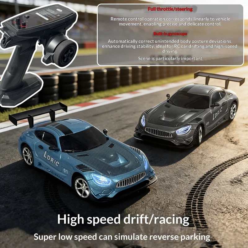 Ldrc 1/43 Scale Ld4301 Rc Car 4wd Full Proportion 2.4g Remote Control With Gyroscope Drift Racing Children Toys Adult Gifts