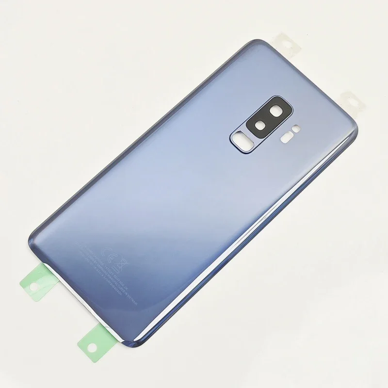 Задняя крышка батарейного отсека G960f g965f для Samsung Galaxy S9 / S9 S9 Plus, Задняя стеклянная крышка корпуса, клейкий объектив камеры