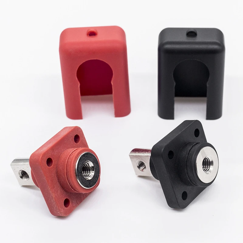 200A Battery Terminal Connector Energy Storage Through Wall Box M8 M6 M4 Crimp Screw High Current Lithium Copper Nickel Plating