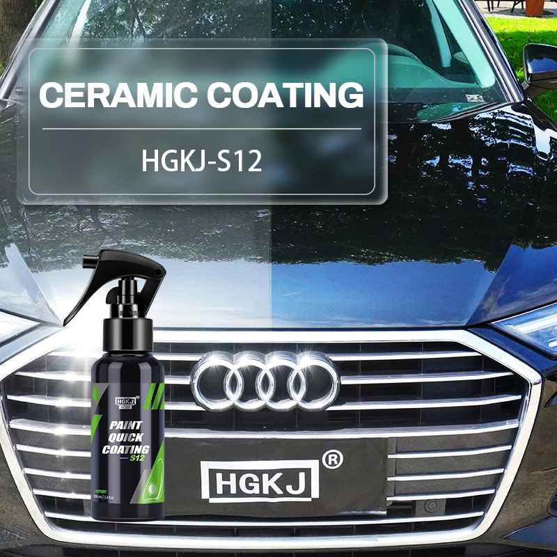 HGKJ Ceramic Car Coating&Plastic Restore Kit For Paint Care Nano Hydrophobic Spray and Exterior Plastic Repair Refurbishment