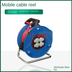 Retractable Power Cords Plug Cord 100 Ft Reel Electric Extension With Multiple Outlet