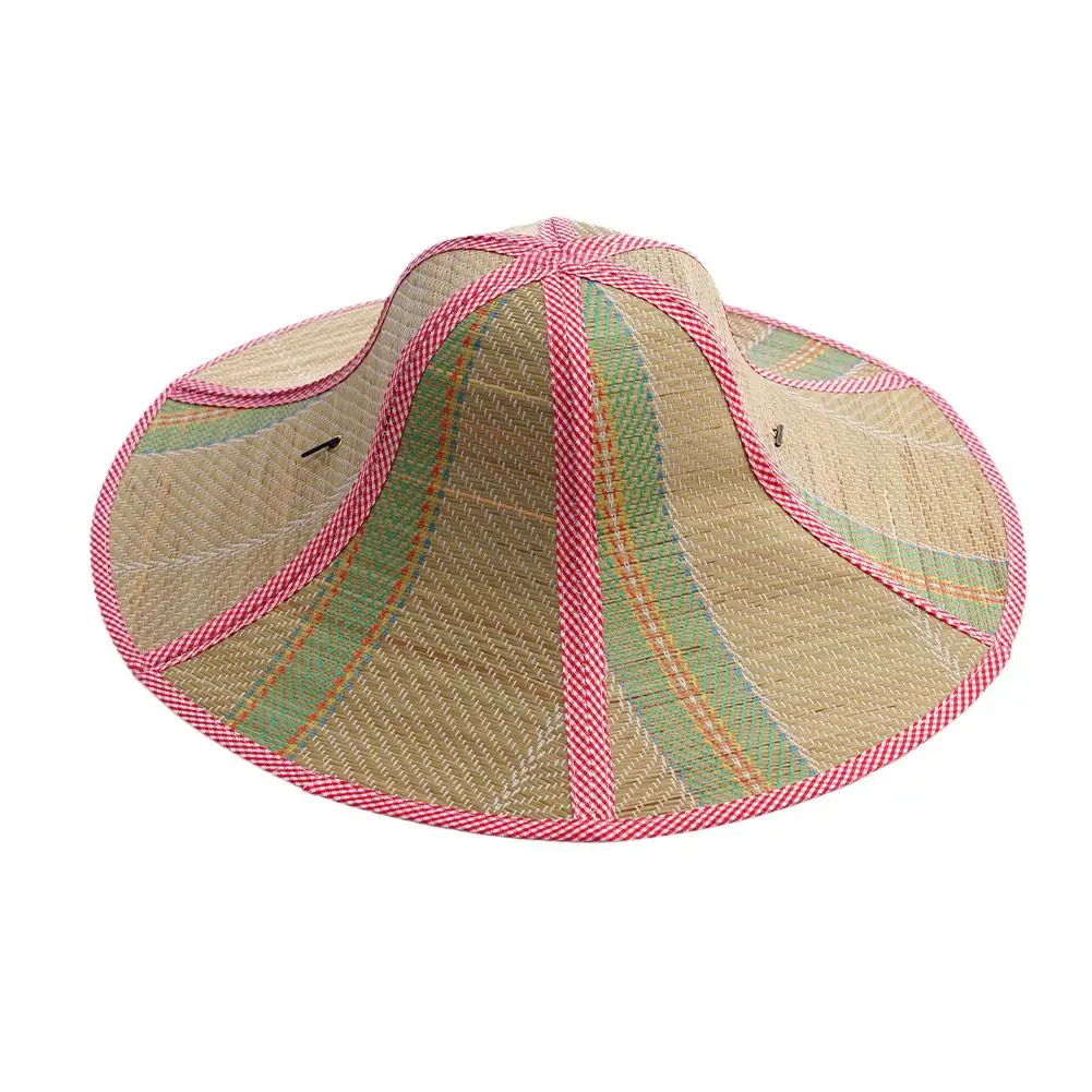 China Style Summer Folding Rural Straw Cap Fishing Breathable Cap Anti-UV Hat Camping Sun Outdoor Sunshade Hiking Fishing V5E6