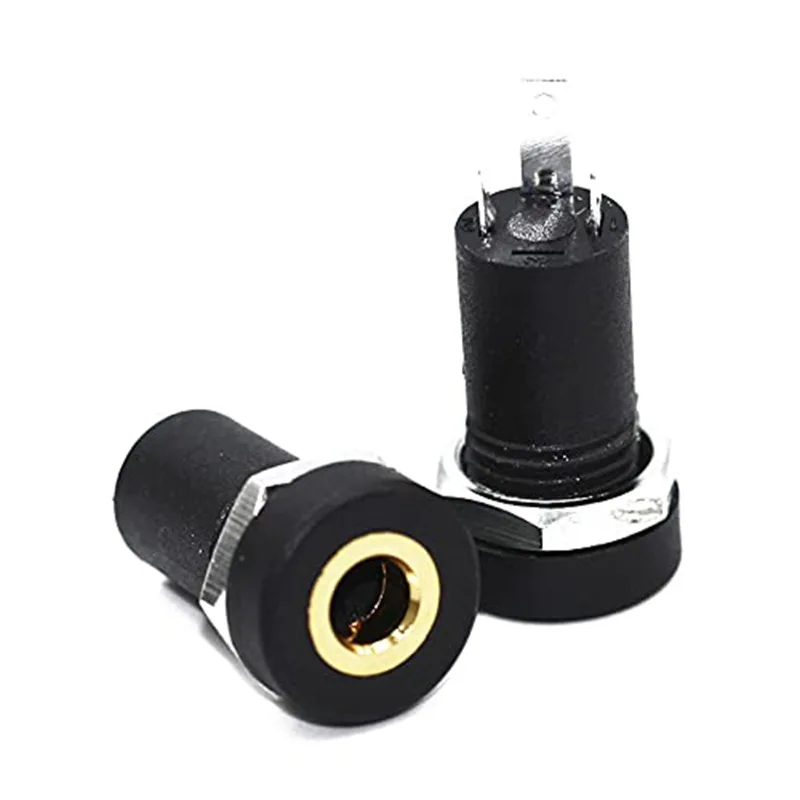 2/4/6PCS Headphone Interface PJ-392A/391 3.5mm Audio And Video Socket Stereo Vocal Cord Nut Internal Thread 3/4 Pin E4