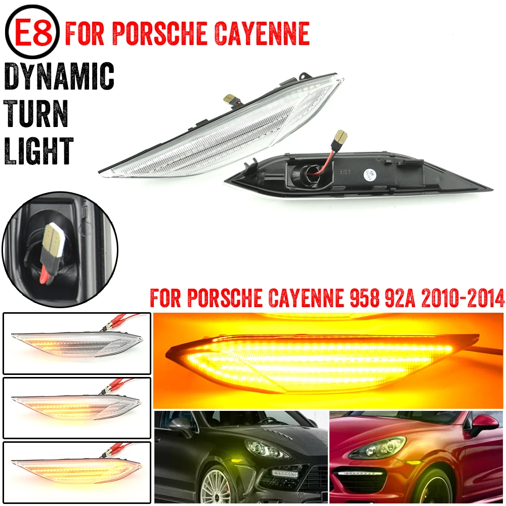 

95863107200 High quality LED Dynamic Amber Turn Signal Light Side Fender Marker Lamp For Porsche Cayenne 958 (92A) 2010-2014