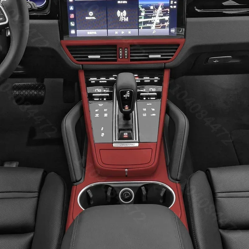 Original Car Bordeaux red car interior parts for Porsche Cayenne Coupe S Gts Turbo Screen Watch Sticker for Cayenne Accessories