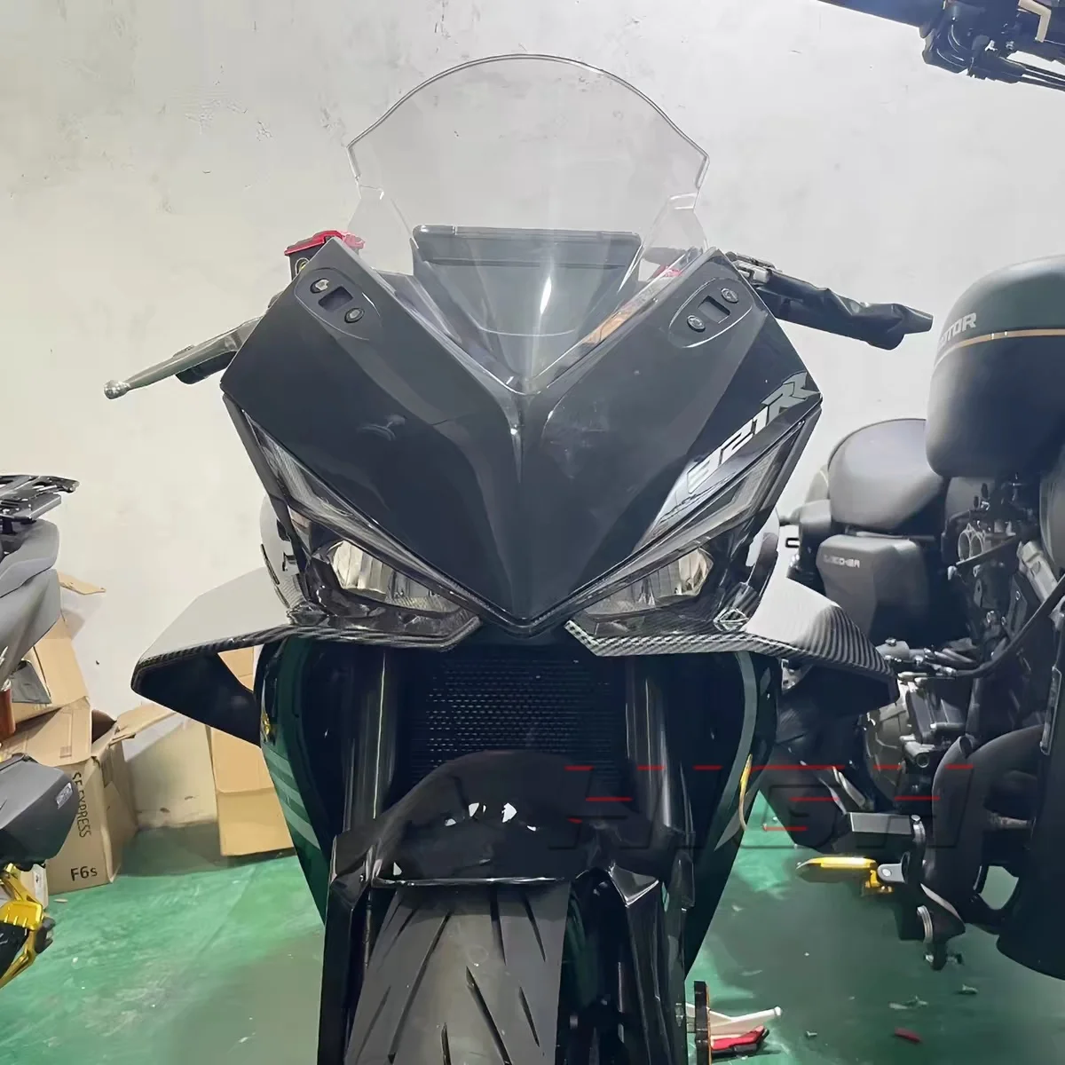 FIT FOR 250RR RR 250 Side Wing Lower Lip Spoiler Fairing Wind‑Guiding Decor Cover