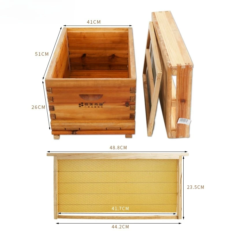 Bee keeping installation-free beehives assembled standard ten-frame boiled wax beehives