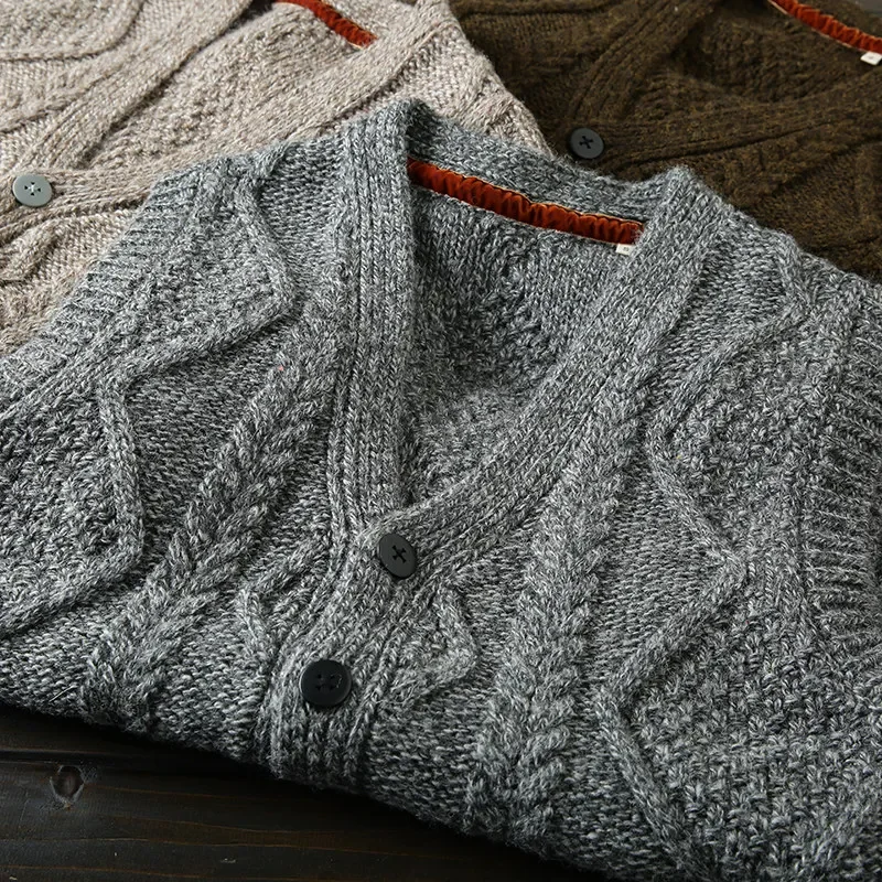 Heavy all wool! Italian custom high-end autumn and winter new knitted sweater thickened sweater vest