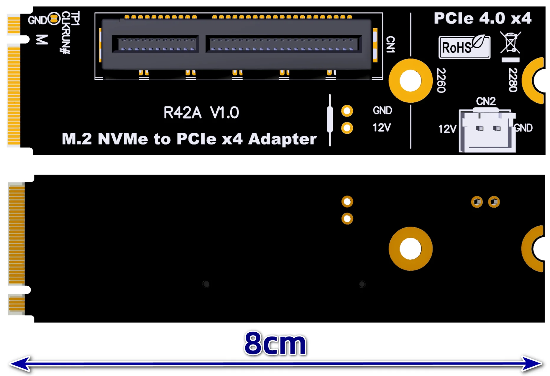 Adt-link vendas diretas da fábrica m2 nvme para pcie x4 adaptador placa r42a