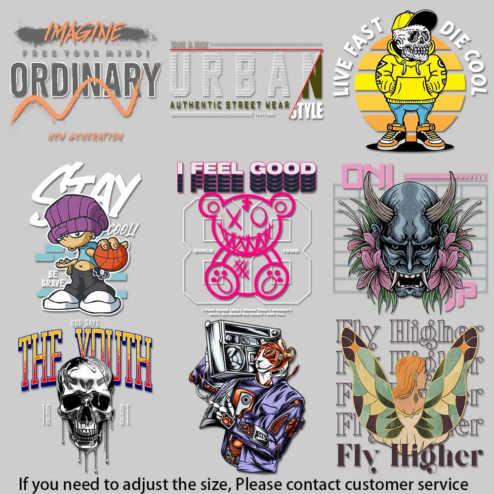 فن الجيشا الياباني مع عناصر الأزهار أحادية اللون الشيطان قرون الشكل الفن نقل الحرارة ملصق للملابس DIY الديكور #1