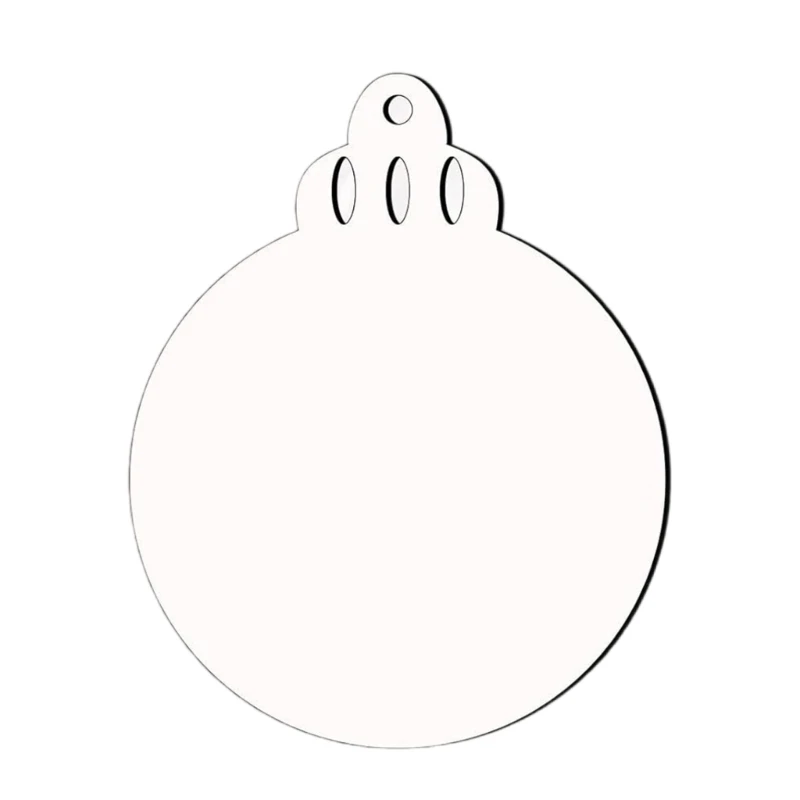 Pack of 20 Customizable Christmas Pendants Suitable for Heat Press Sublimation