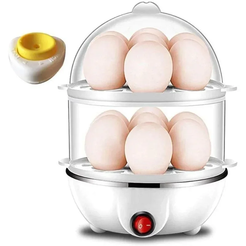 Egg Cooker, Double Egg Poacher,Multi- Automatic Power Off Egg Steamer, Nutrition Breakfast Machine, Kitchen Utensils Blender cup