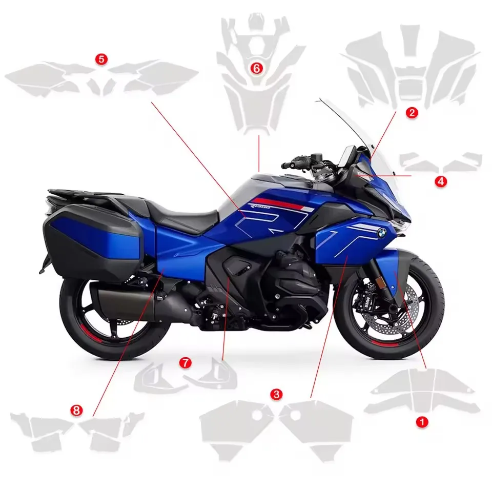 2025 For BMW R1300RT Anti-scratch Fairing Protection Fuel Tank Protection Film R1300 RT PPF Motorcycle TPU Paint Protection Film