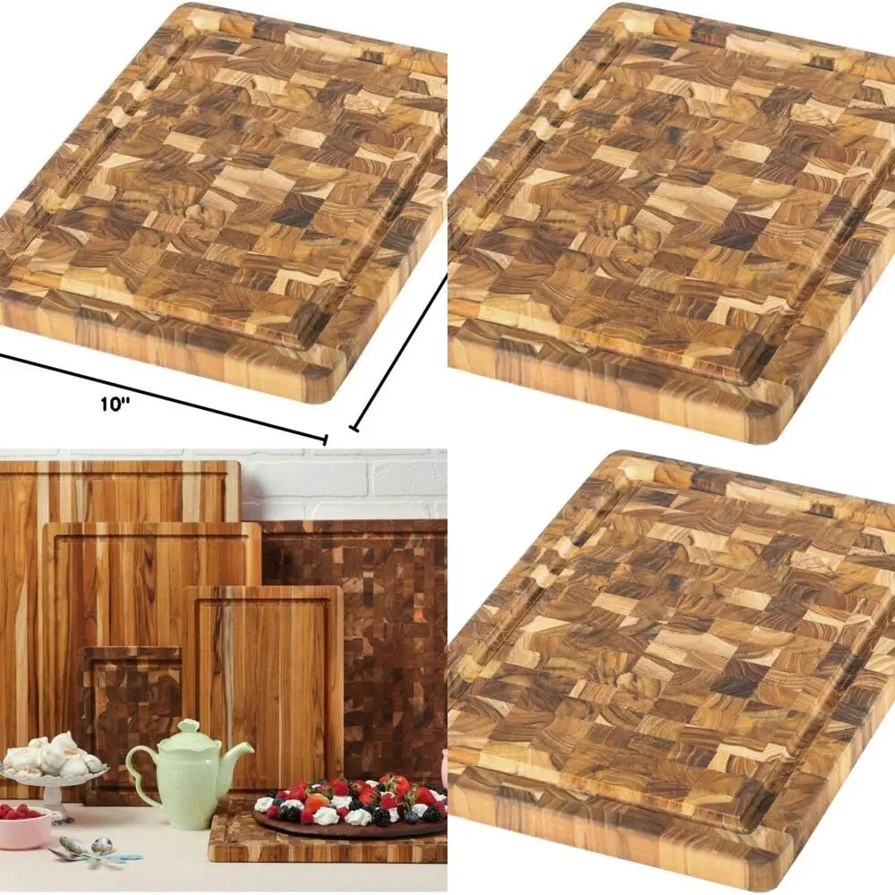 

Скандинавская двусторонняя разделочная доска с торцевым зерном 14x10 дюймов