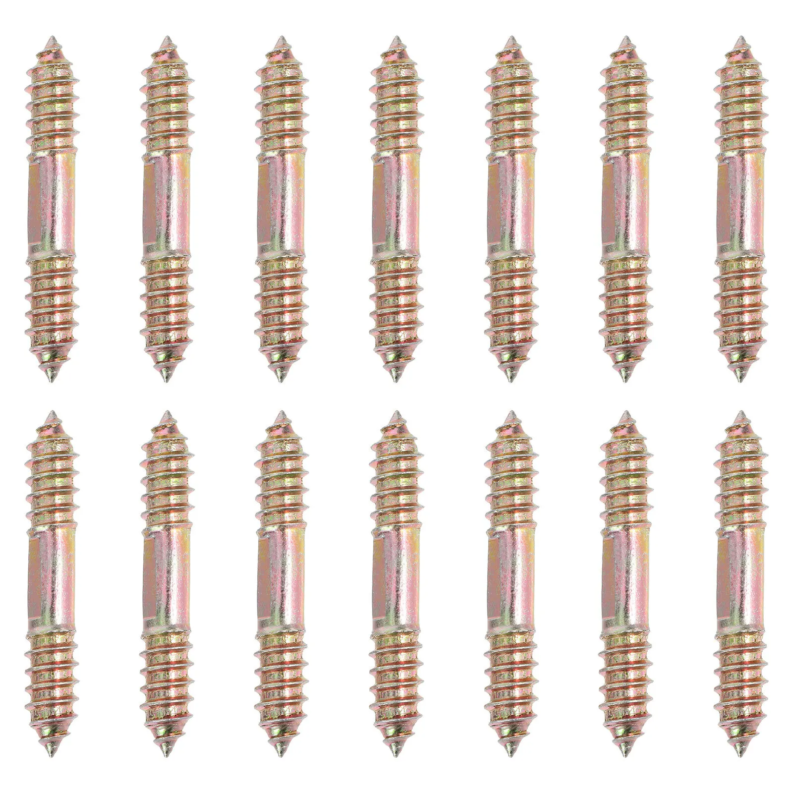 

25Pcs Double Ended Self Tapping Screws Quick Installation Dual Threaded Design for Furniture Connection Wood Plastic Stability