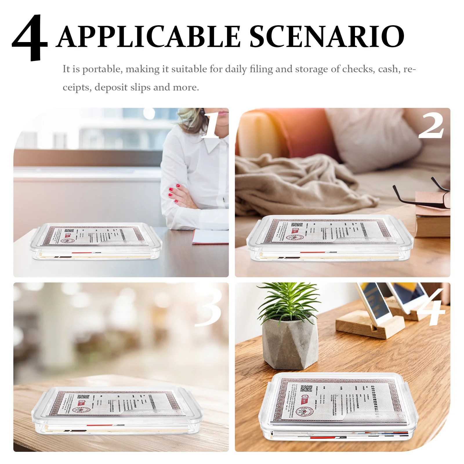 Коробка-органайзер для документов, большая емкость, прозрачный пластиковый файл для хранения файлов для офиса, дома, школы, домашних животных, материал ABS, файл