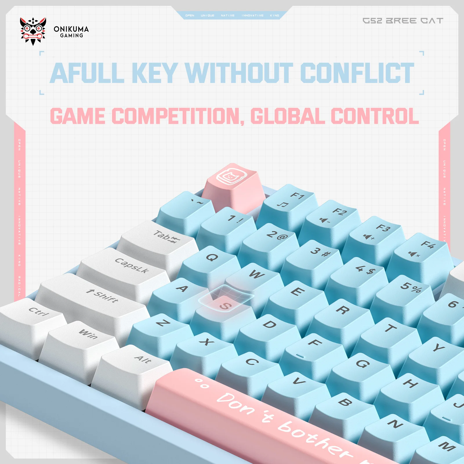 لوحة مفاتيح الألعاب الميكانيكية مع إضاءة RGB ، لوحة مفاتيح ABS للكمبيوتر الشخصي ، تخطيط ، 82 مفتاحًا ،