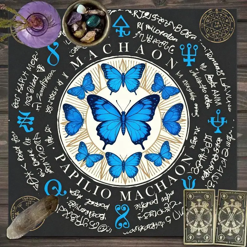 VIKAMA burgundy damask baroque royal pattern witchcraft altar cloth divination board mat ideal for reiki crystal grid spell work