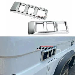 ABS Chrome Car Side Body Fender Vent Cover Trim For Toyota LC70 Series J70 LC70 LC71 LC76 LC78 LC79 FJ70 FJ71 FJ76 J79 Pickup