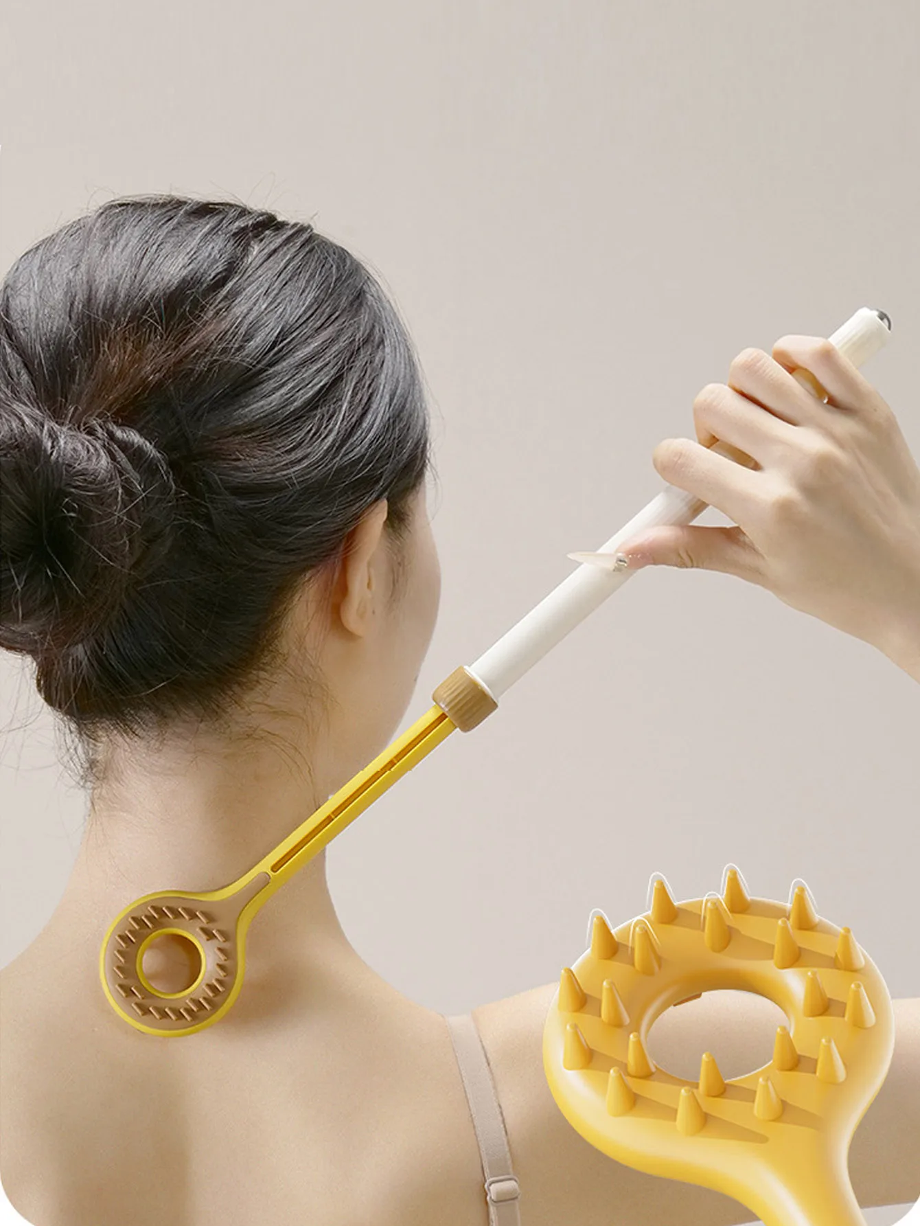 

Portable Extendable Back Scratcher Retractable One-Hand Itch Stick for Men Women Massager Telescoping Itch Massage Relaxation