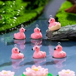 10pcs Fashion Kawaii Animals Flamingo Charms for Jewelry Making Kawaii Resin Bird Pendants Crafts DIY Earring Keychain C1345