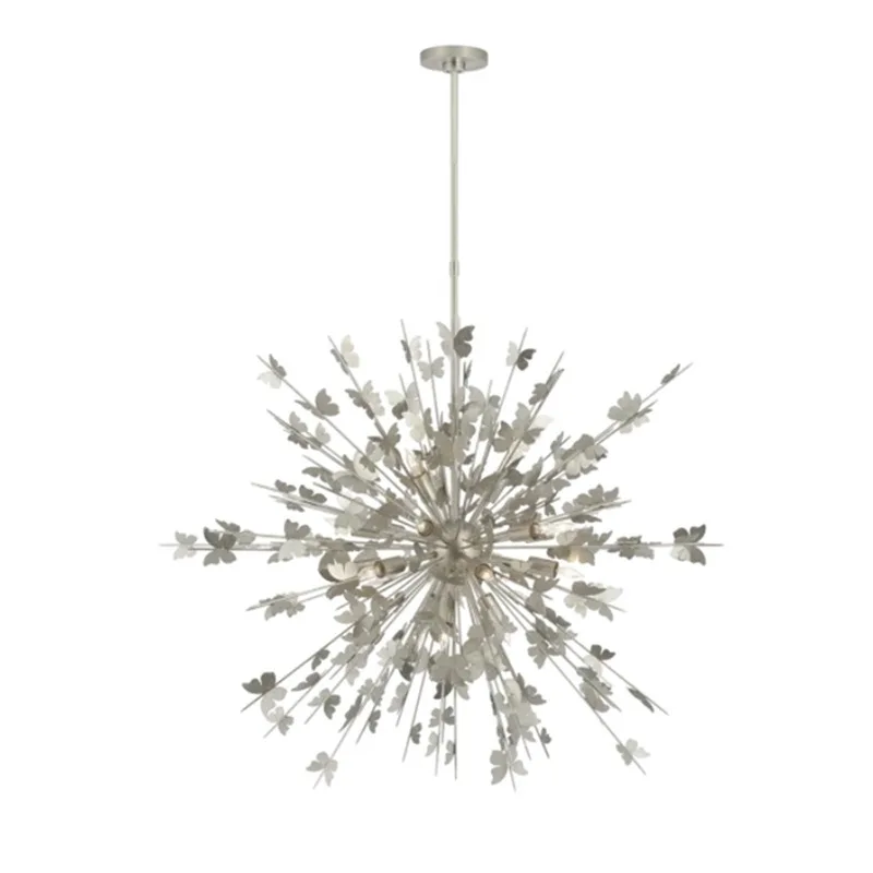Light luxury fashion creative butterfly chandelier soft decoration design villa hotel sample room wrought iron