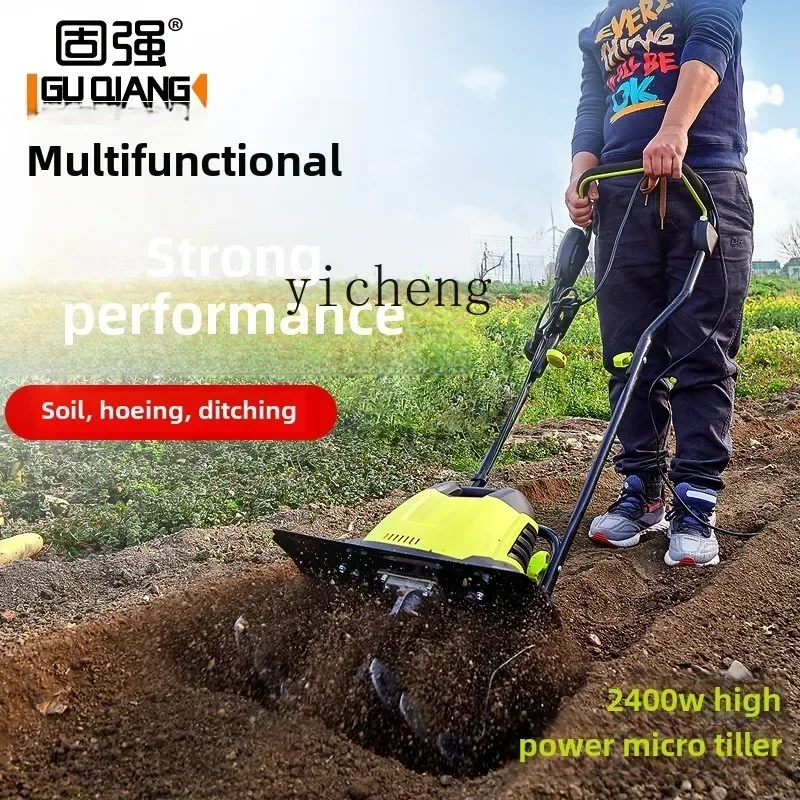 micro tiller electric small ground tiller multi-functional rotary tiller