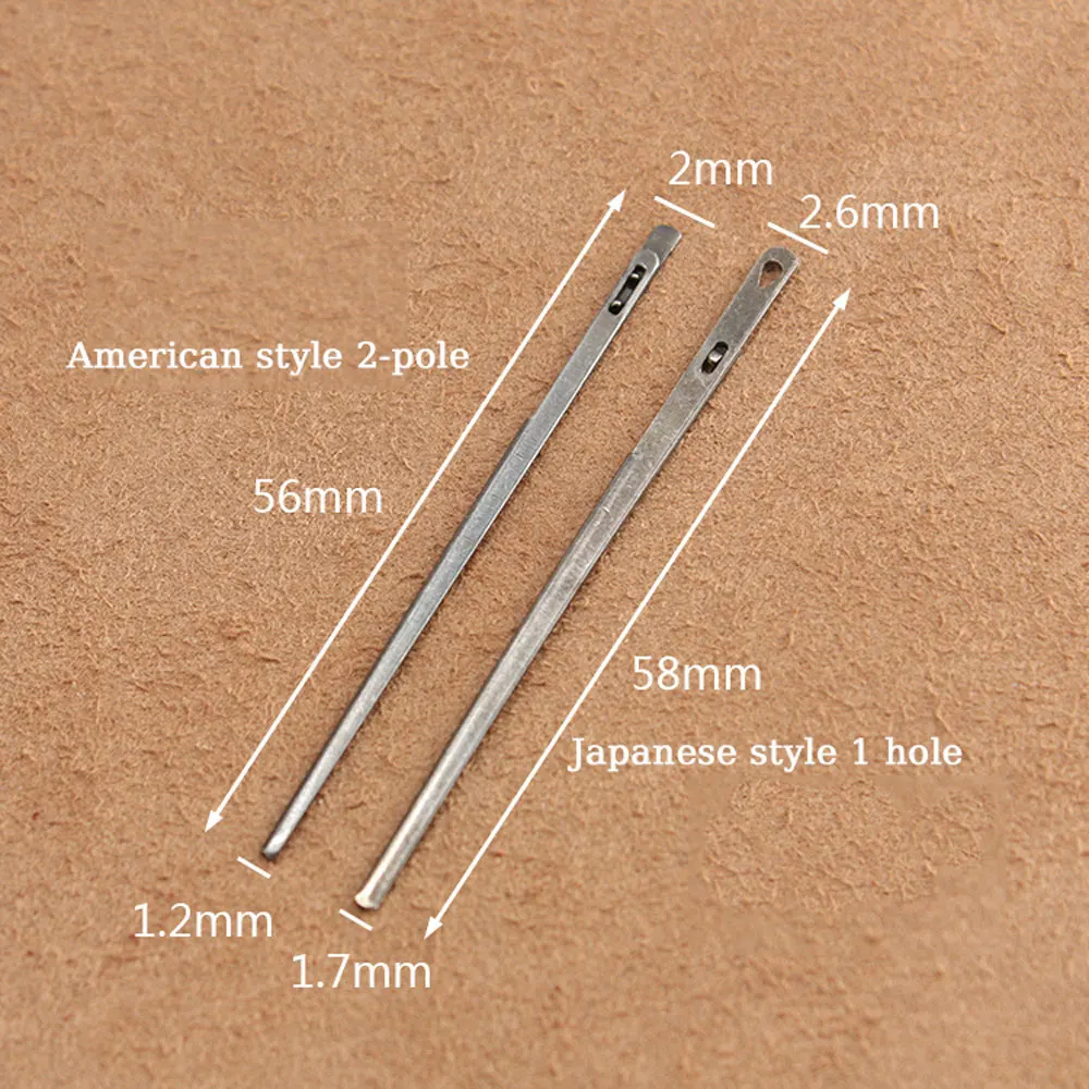 2 pieces DIY leather sewing craft tool leather knitting needle double hole leather Cowhide rope lace needle Sewing Accessories