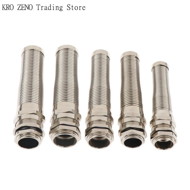 Brass IP68 Electrical Waterproof Strain Relief Anti-Bending Nickel-Plated Brass Cable Gland Connector Nylon Metal Cord Grips
