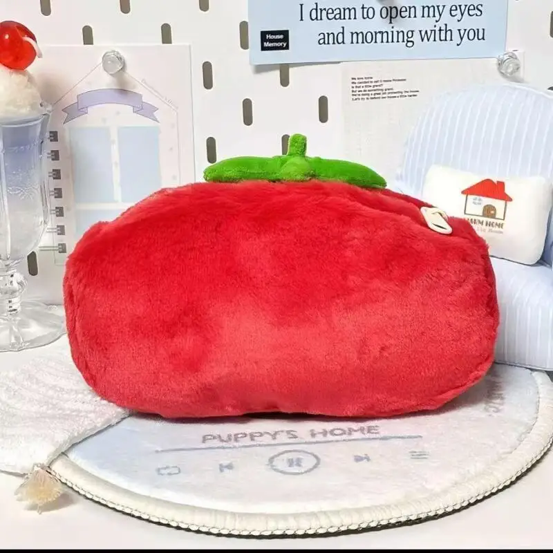 Love and Deepspace Rafayel Cartoon Red Soft Plush Strawberry Stationery Pouch Pencil Case Storage Inner Bag Friend Birthday Gift