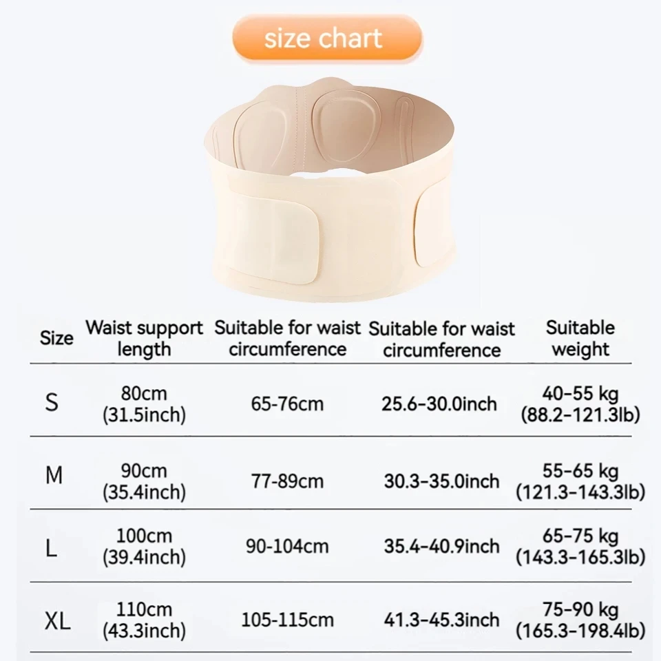 LOOGDEEL Thin Waist Support Belt Lower Back Pain Relief Breathable Lumbar Support Belt Sciatica Scoliosis Herniated Disc Unisex