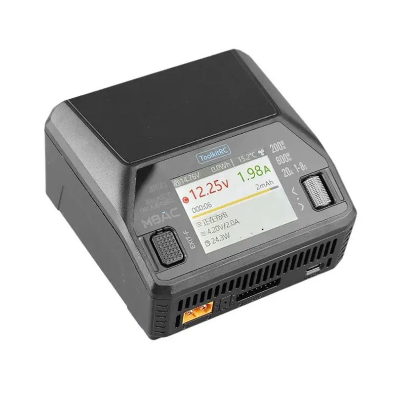 A49K-Toolkitrc M8AC Smart Lipo Battery Discharger AC 200W DC 600W 20A For 1-8S Balance PD 65W FPV M8AC