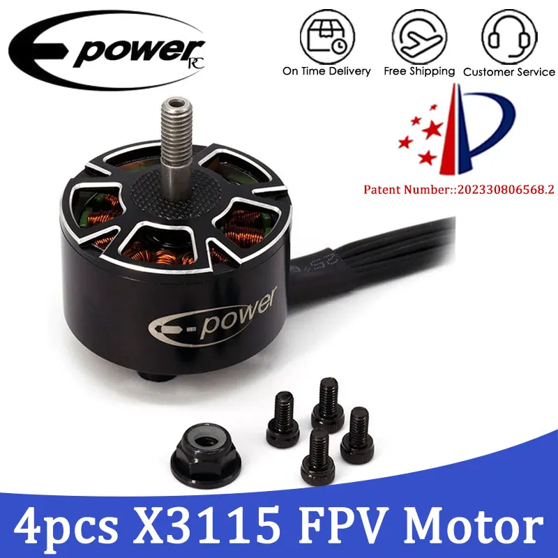 

E-POWERRC X3115 Радиоуправляемый двигатель 700KV 900KV 1050KV Бесщеточные двигатели 6S для FPV мультироторных вертолетов Дрон дальнего действия DIY Запчасти