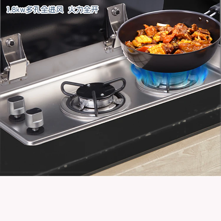 SY-912 RV Gas Stove Double burner Gas Stove with Lid Camping Accessories